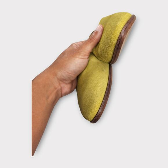 Madewell Womens Marisa D’Orsay Lizard Embossed Green Suede Flats Size 8 - Picture 5 of 7